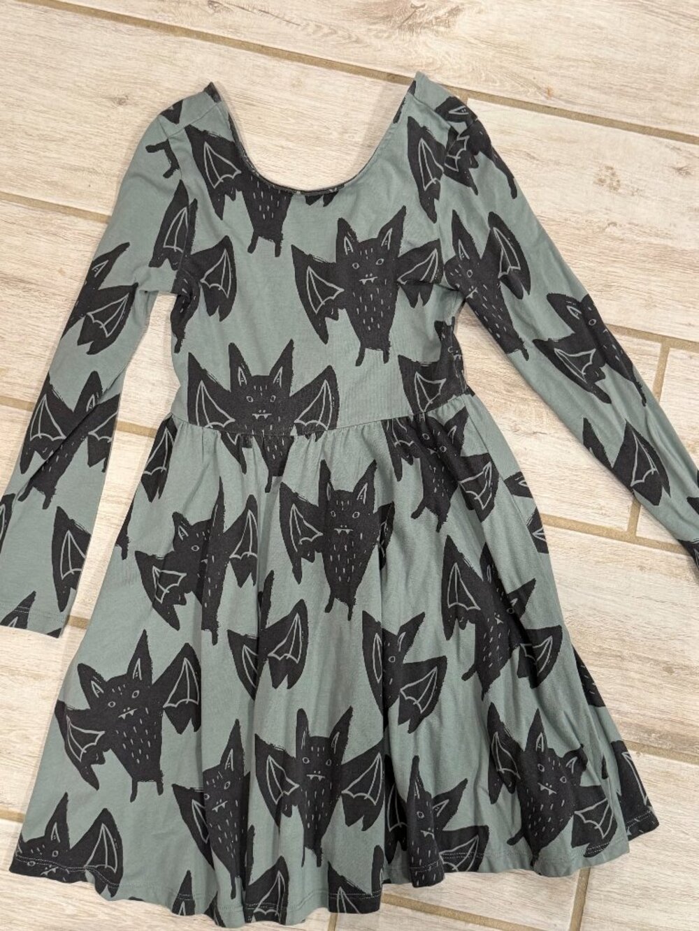 Tea Collection Fly By Night Bats Halloween Dress Size 6